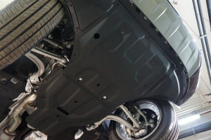 Новинка! Композитная защита картера двигателя + КПП на Audi (Ауди) Q7 II,V-все (09.2020-),из 2х частей (Композит 8 мм)